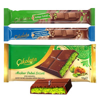 (21count) Gift Snack Box – Dubai Chocolate 93g & 27g + 19 Assorted Chocolates – International Turkish Chocolate Gift Box