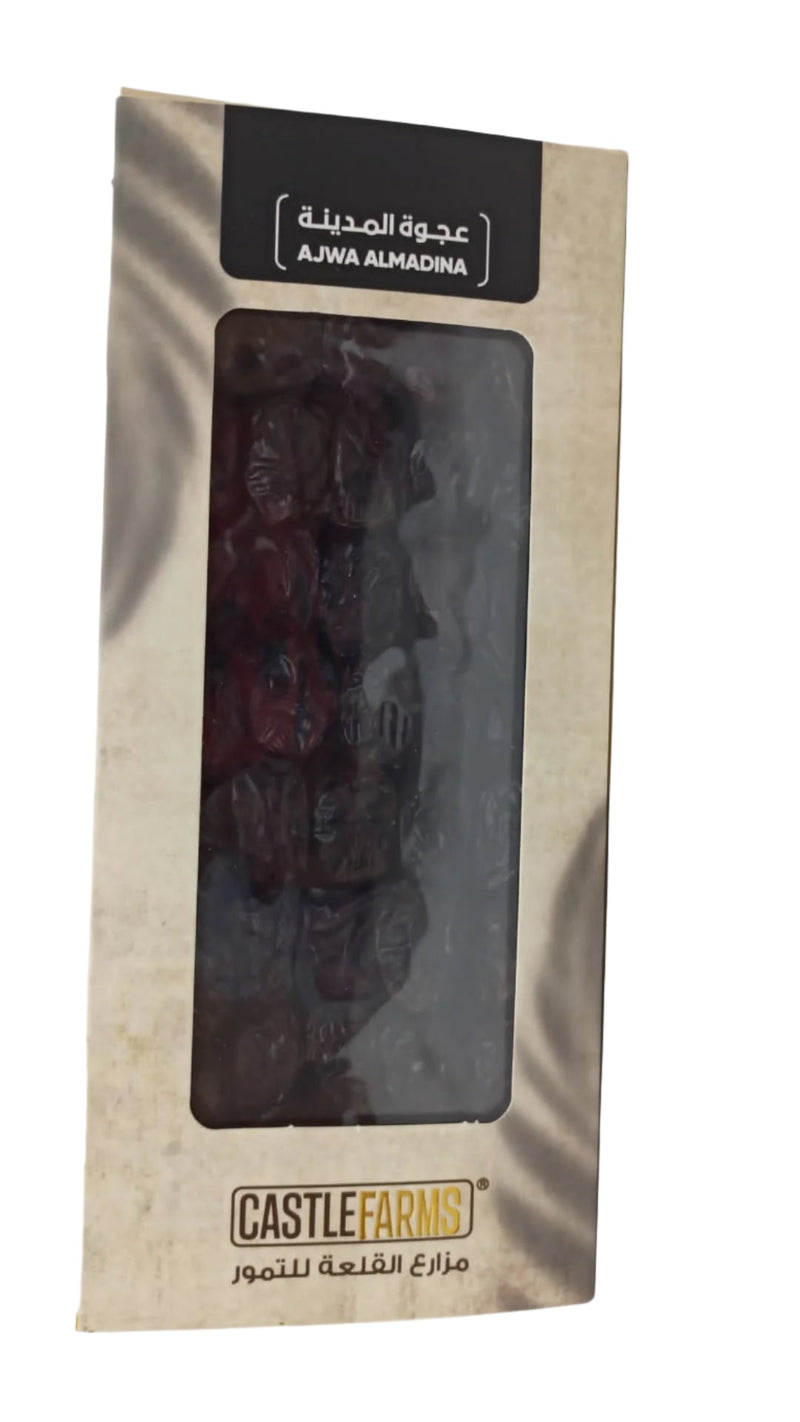 Castle Farms Ajwa Almadina Dates | 1.76 lbs (800g) Case of 12 | Authentic Dates Fruit Ajwa - SANI-LLC