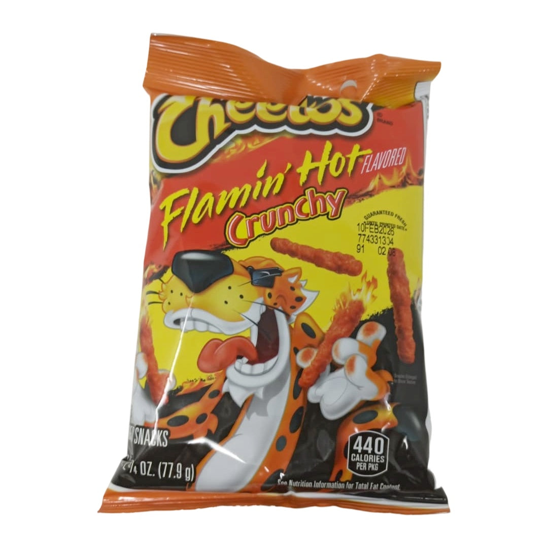 Cheetos Flamin' Hot Crunchy Snacks 2.75 oz Bag Intense Heat, Irresistible Crunch for Spicy Snacking - SANI-LLC