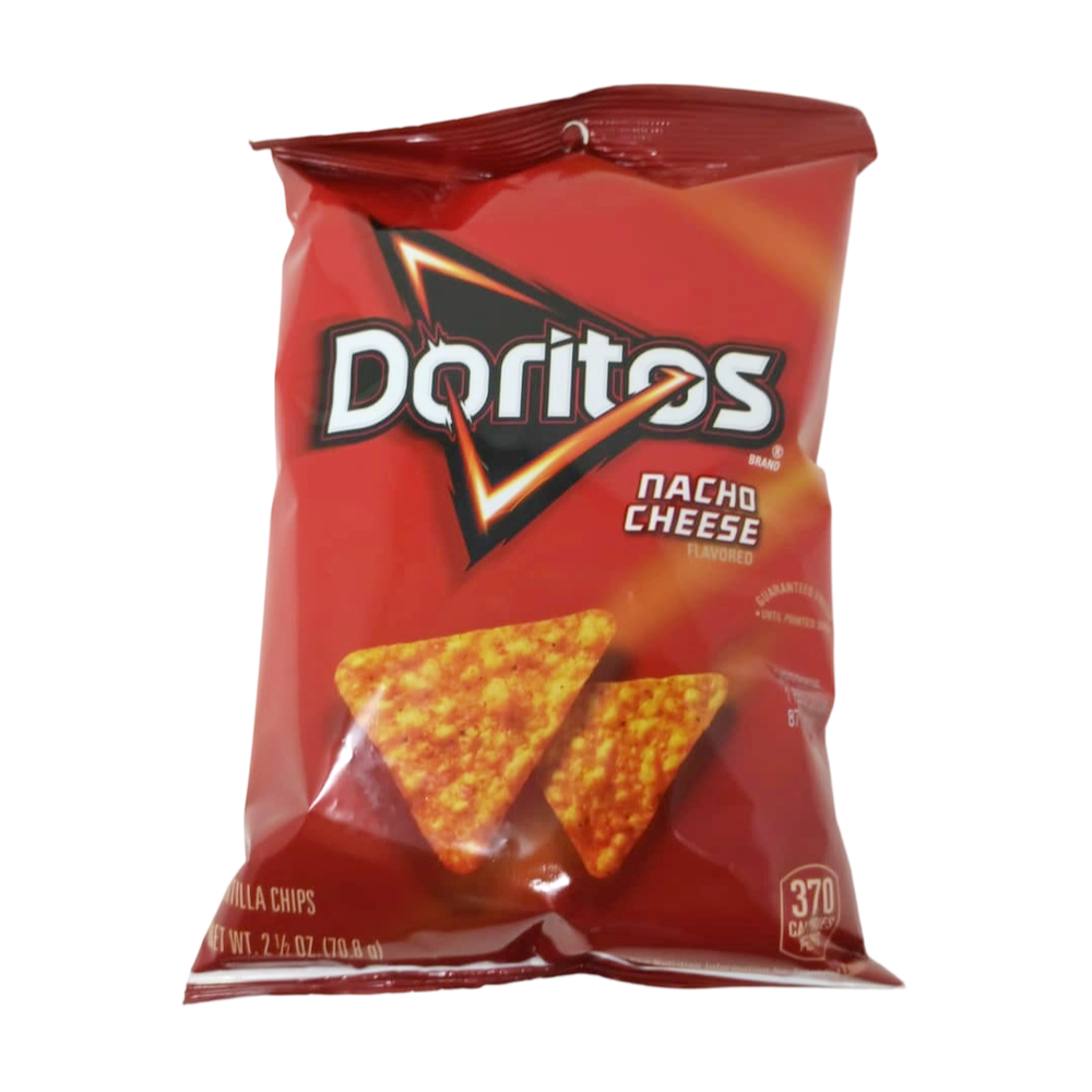 Doritos Nacho Cheese Tortilla Chips 2.5 oz (70.8g) Bag, Bold Flavor, Crispy Crunch for Everyday Snacking - SANI-LLC