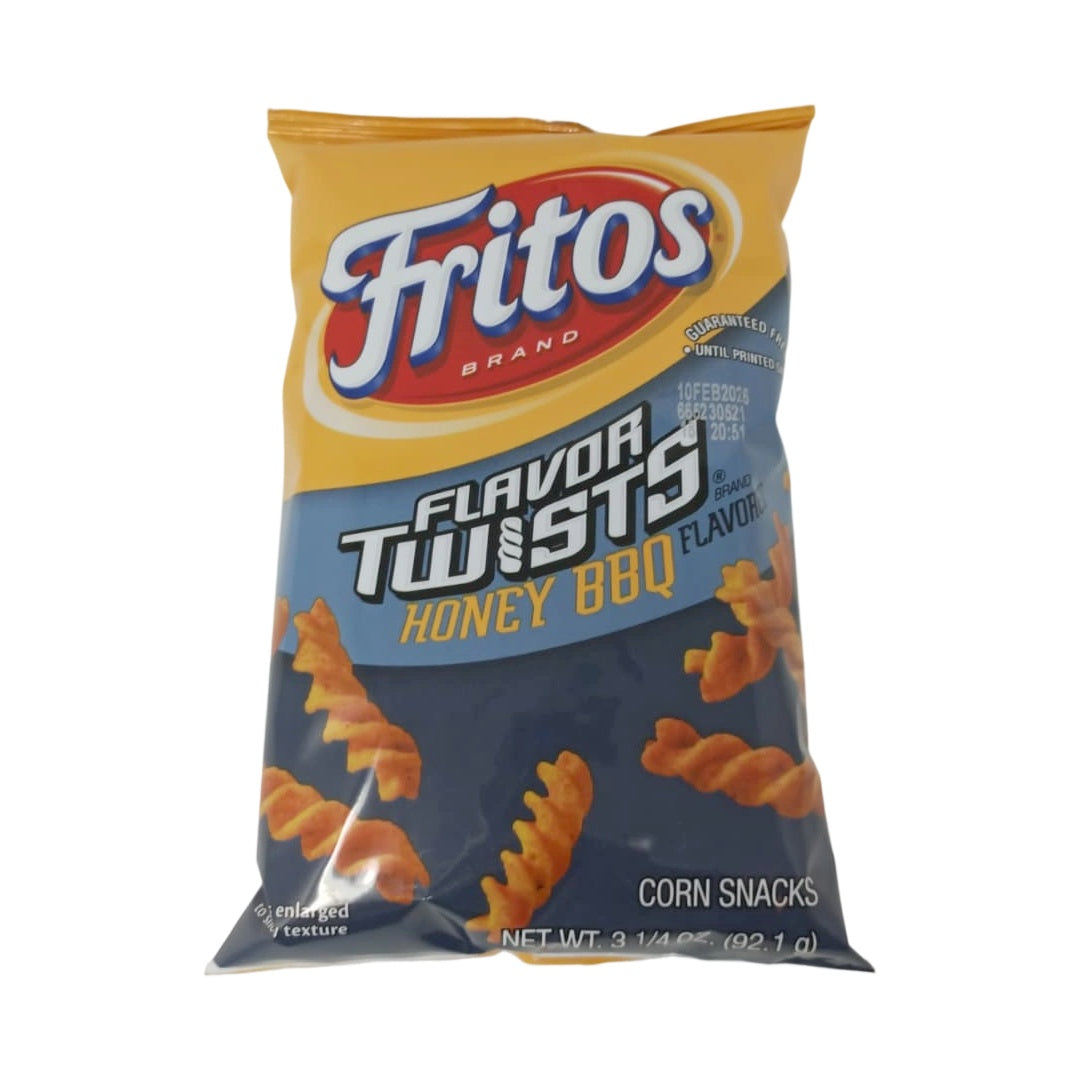 Fritos Corn Snacks 3.25 oz Flavor Twists Honey BBQ Zesty & Sweet Snacking - SANI-LLC