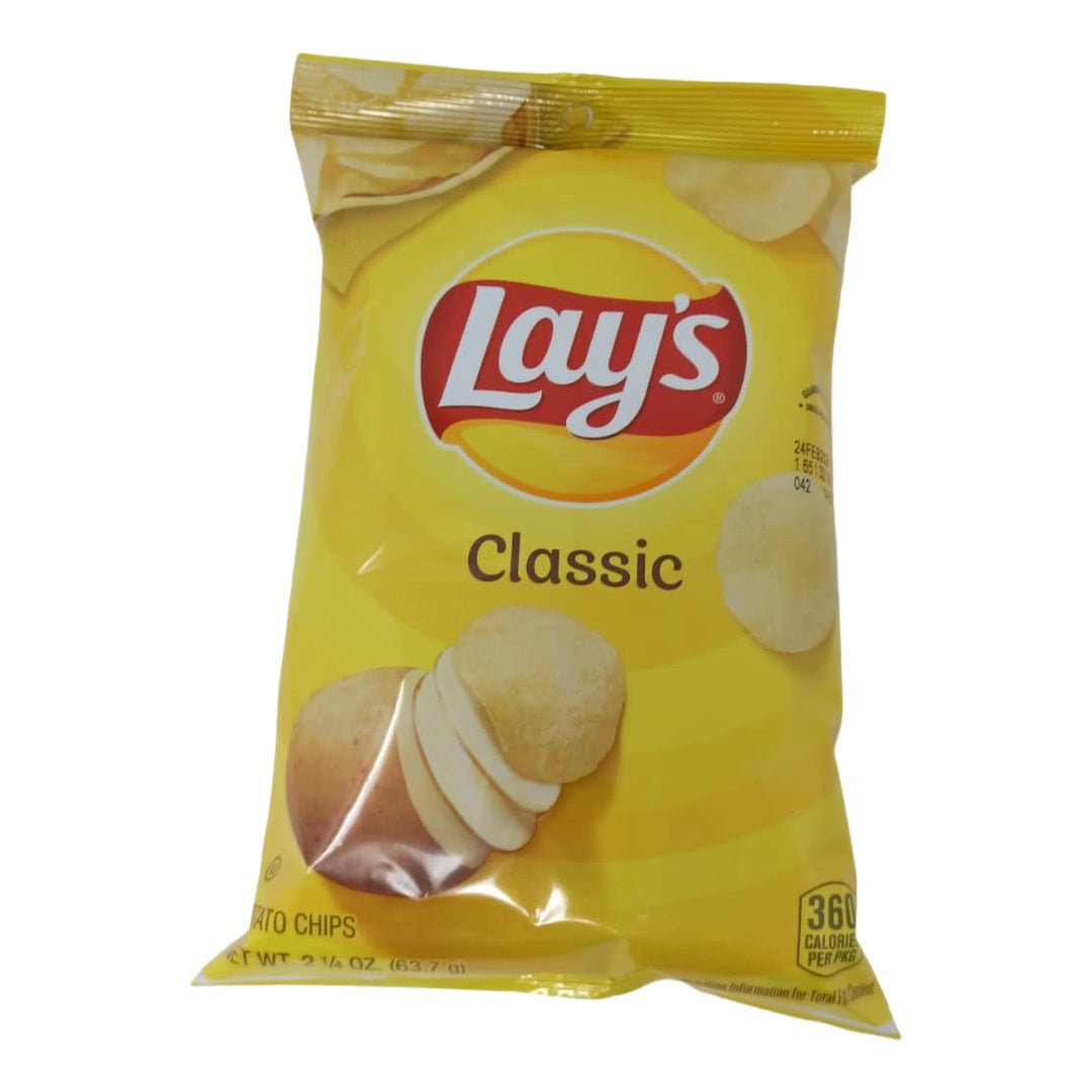 Lay's Classic Potato Chips 2.25 oz Bag, Crispy Texture & No Artificial Flavors, for Snacking - SANI-LLC