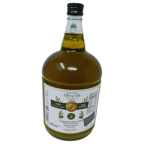 Premium Tunisian Extra Virgin Olive Oil, Pure Filtered Unrefined 100% Natural, 101.4 fl oz (3L) - SANI-LLC