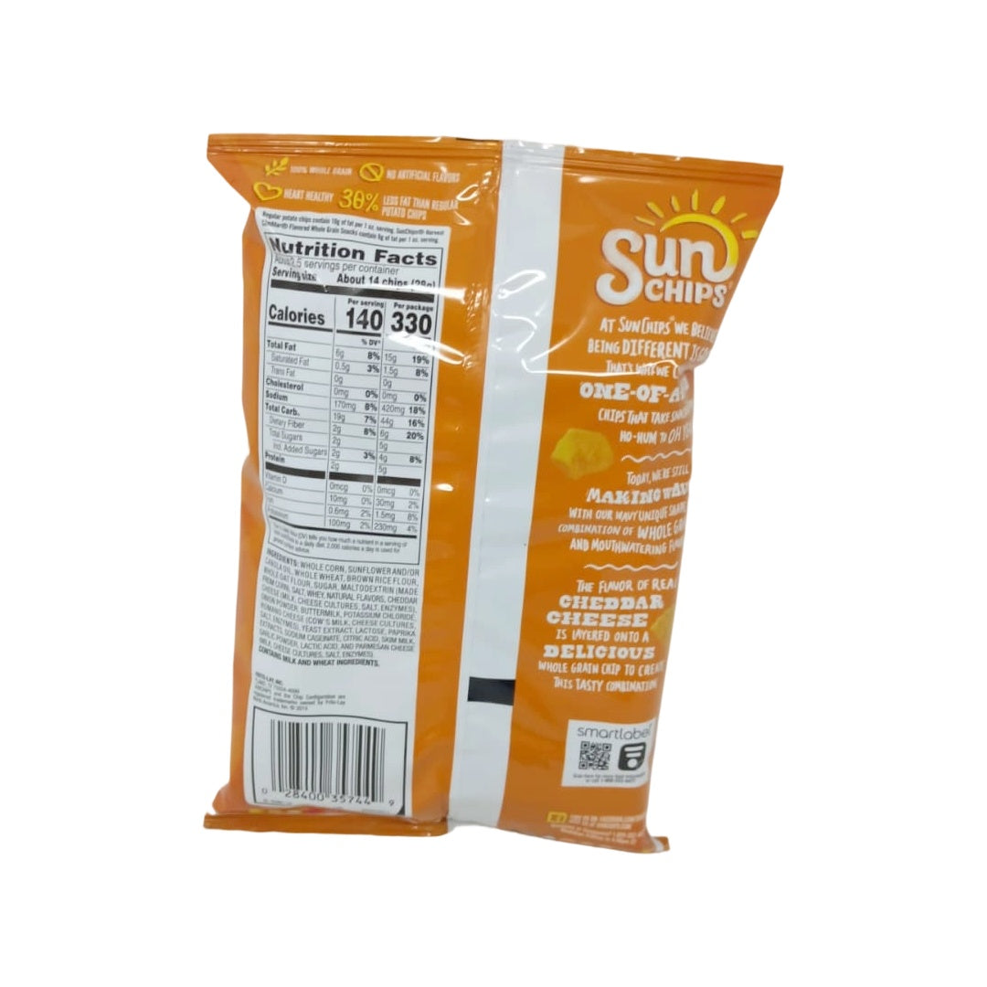 SunChips Whole Grain Chips 2.38oz Bag Harvest Cheddar Flavor 100% Whole Grain Savory Snack Anytime - SANI-LLC