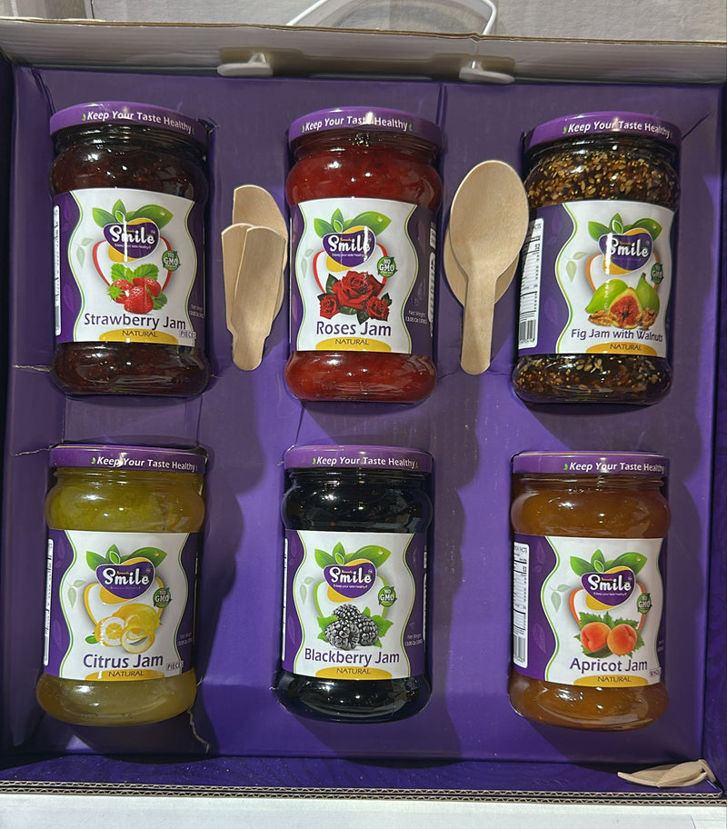 The Smile Collection: Premium Jam Gift Box – 6 Natural Flavors (6 × 300g) - SANI-LLC