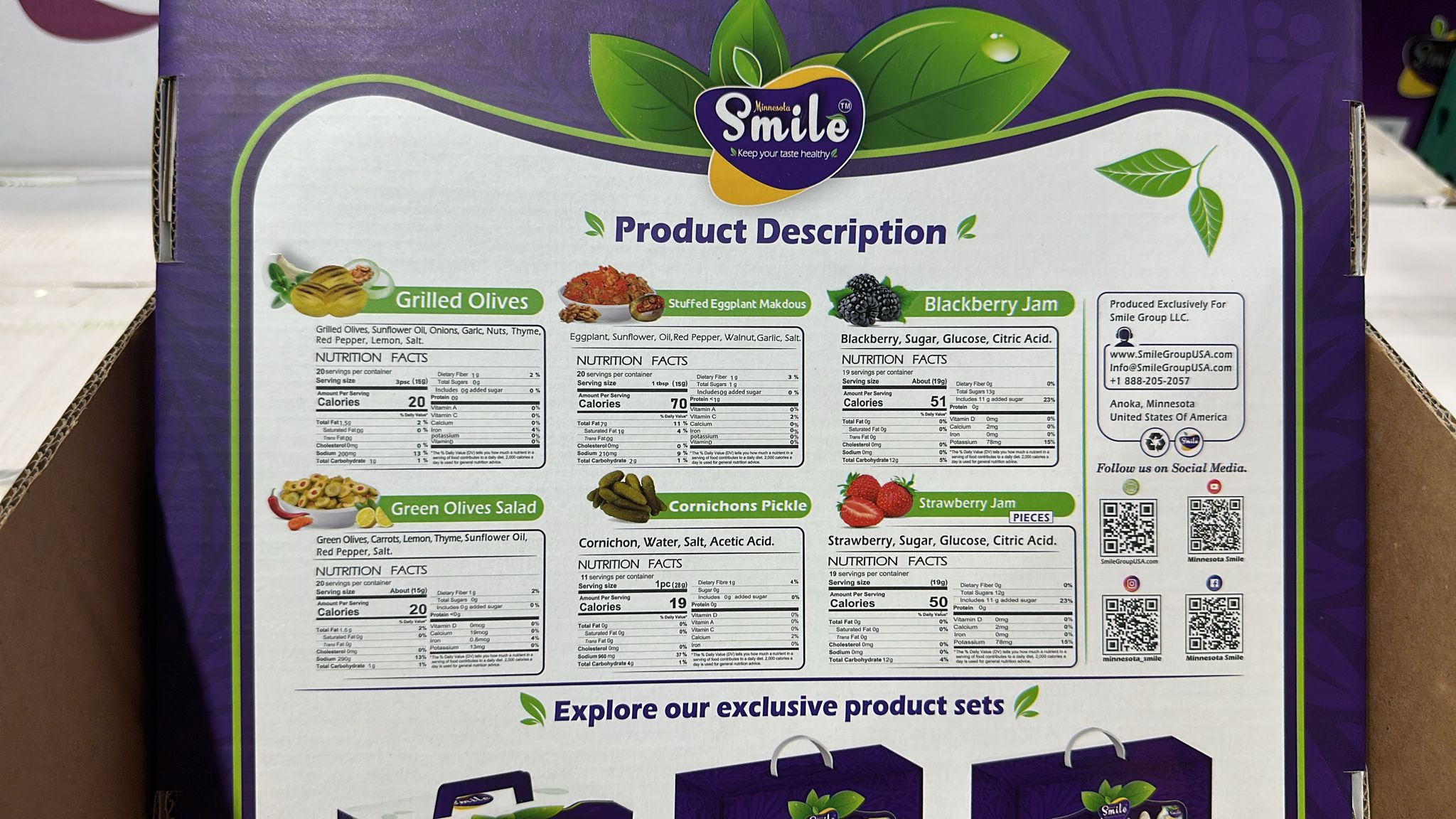 The Smile Collection: Premium Jam Gift Box – 6 Natural Flavors (6 × 300g) - SANI-LLC