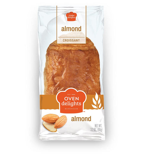 Oven Delights Almond Croissant, Authentic Pastry, Filled with our house-made almond filling - 3.2oz - 90g (Freshly Baked) - SANI-LLC