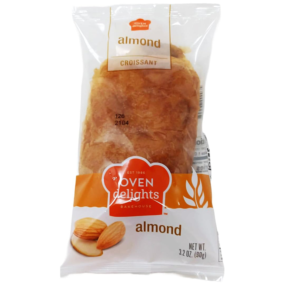 Oven Delights Almond Croissant, Authentic Pastry, Filled with our house-made almond filling - 3.2oz - 90g (Freshly Baked) - SANI-LLC
