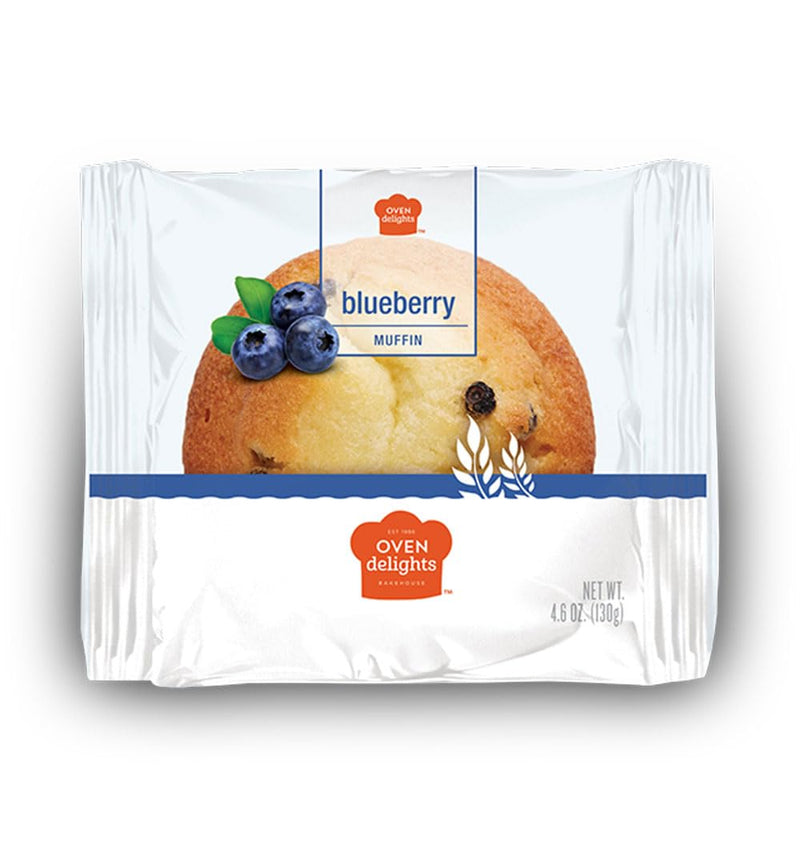 Oven Delights Blueberry Muffins (4 oz) Bursting with Real Blueberries - SANI-LLC