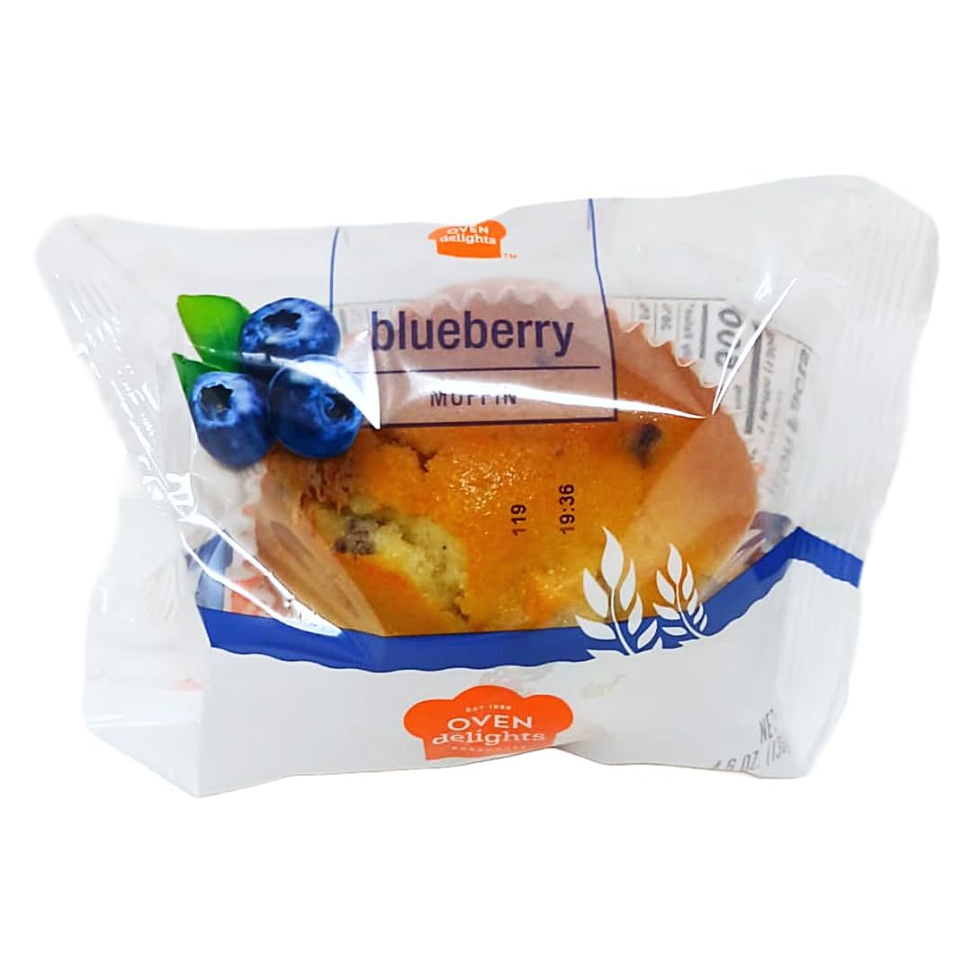 Oven Delights Blueberry Muffins (4 oz) Bursting with Real Blueberries - SANI-LLC
