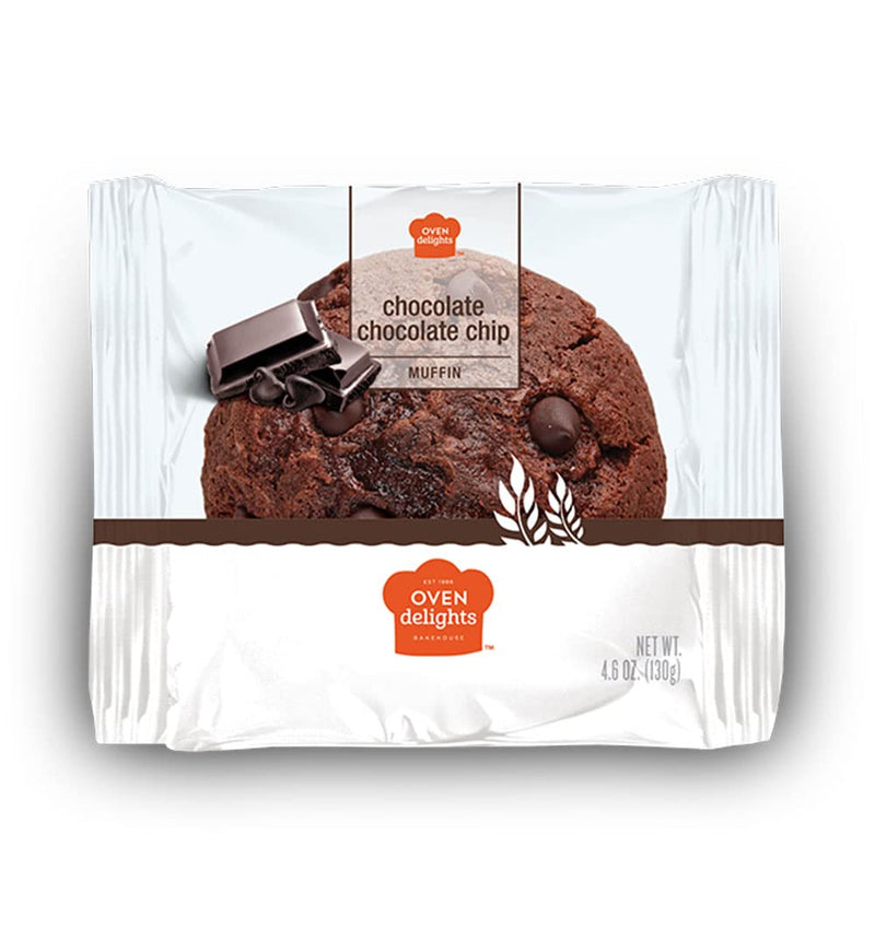 Oven Delights Chocolate Muffins (4 oz) Rich Cocoa & Chocolate Chips - SANI-LLC