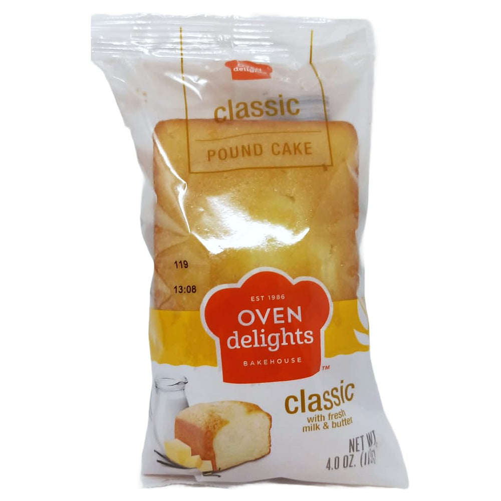Oven Delights Classic Pound Cake (4 oz) Mini Loaves | Fresh Milk & Butter - SANI-LLC