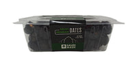 Castle Farms Ajwa Al Madina Dates by SANI-LLC, 800g case of 9, showing fresh, dark, and plump dates in a natural setting.