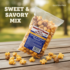 Mix Match Gourmet Cheese & Caramel Popcorn Mix - Sweet & Savory Snack, Gluten Free, 4.0oz Bag
