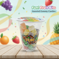 Fun Fruit Bites Assorted Spicy Drops Gummy Candy Cup - Sweet & Chewy Halal Treats
