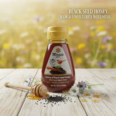 Miracle Cure Black Seed Honey 8.8 oz (250g) Raw Unfiltered & Unpasteurized Pure Natural for Wellness & Sweetener - SANI-LLC