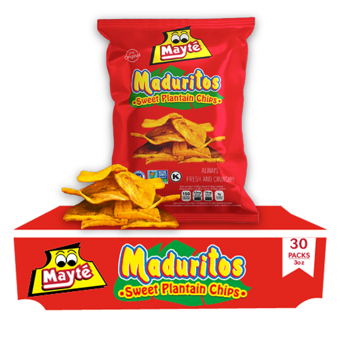 Mayte Maduritos || Sweet Plantain Chips || 3 oz / 85 g || Always Crunchy