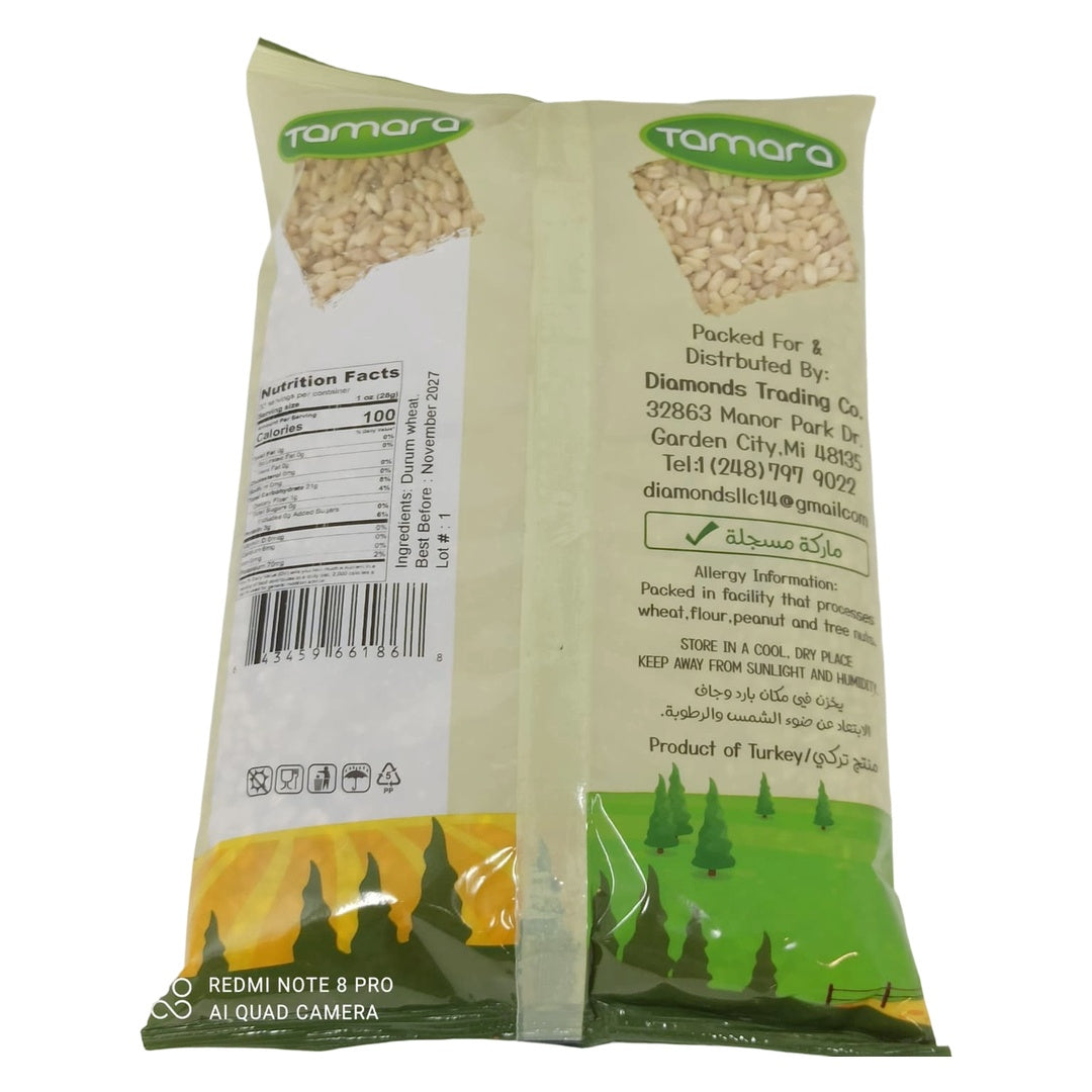 Tamara shelled wheat berries in a 2lb bag, premium hulled durum wheat for traditional harees, soups, and grain salads.