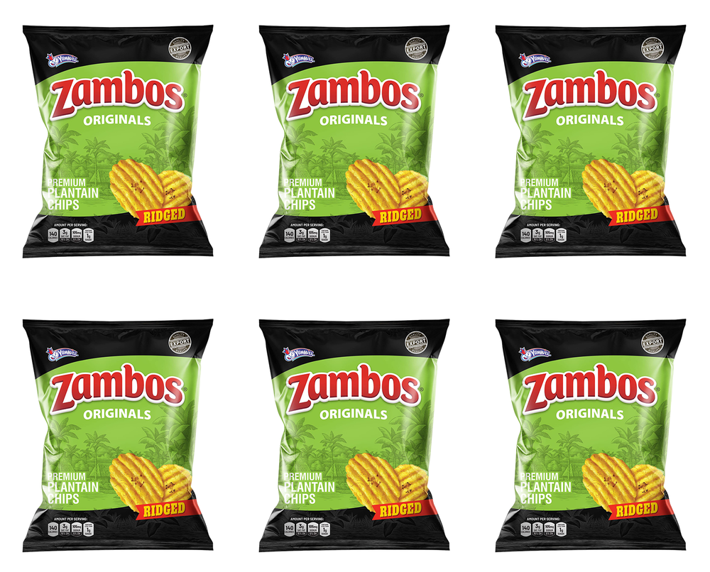 Zambos Originals Ridged Premium Plantain Chips 5.29oz Bags