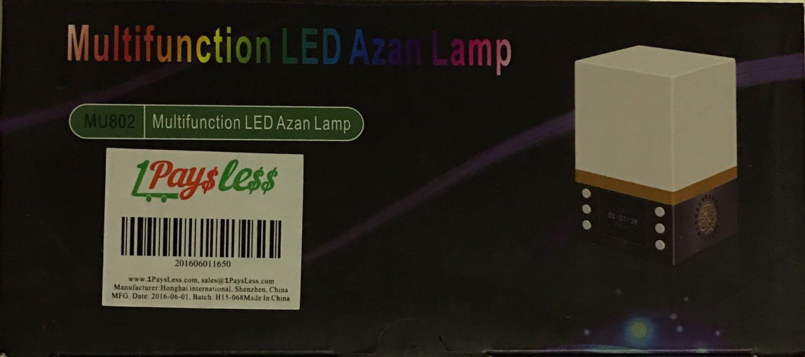 Multifunction LED Azan Lamp Quran Speaker (MU 802) - 1PaysLess.com