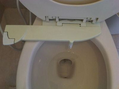 NO LEAK water spray non-electric mechanical Bidet toilet seat attach Beige Color - 1PaysLess.com