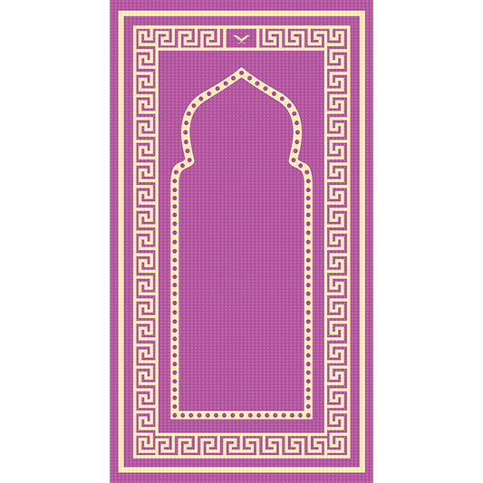 Textured PVC Sajda Mat (Prayer Rug) - Salah Mat - The Orthopedic Solution(Pink)