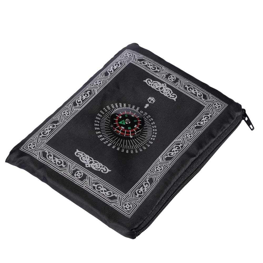 Cielplus Islamic Prayer Mat with Compass Pocket Sized 4x5in