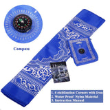 Islamic Muslim Rug Travel Prayer || Mat with compass Pocket Sized Carry Bag Cover 4x5inch || Mat 60x100cm || 5pcs || (Blue, red, green, black and burgundy)