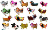 Re-fillable combination of Dogs walking pet helium balloons (18 balloons) - 1PaysLess.com