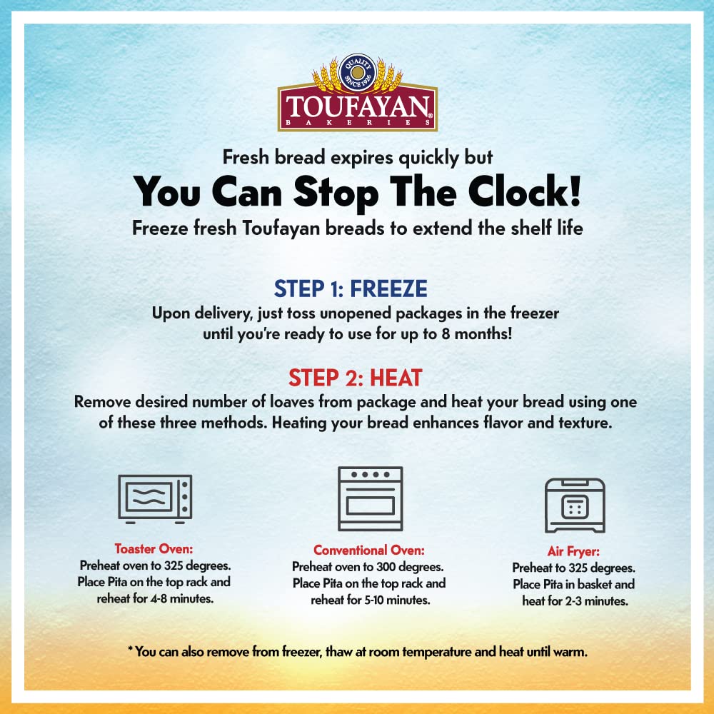 Toufayan tips to freeze the bagels