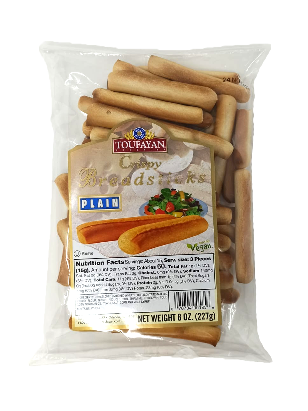 Crispy Bread sticks : ( Toufayan | Crispy Bread sticks | flat bread bread | Plain | 227g | 8oz.) - 1PaysLess