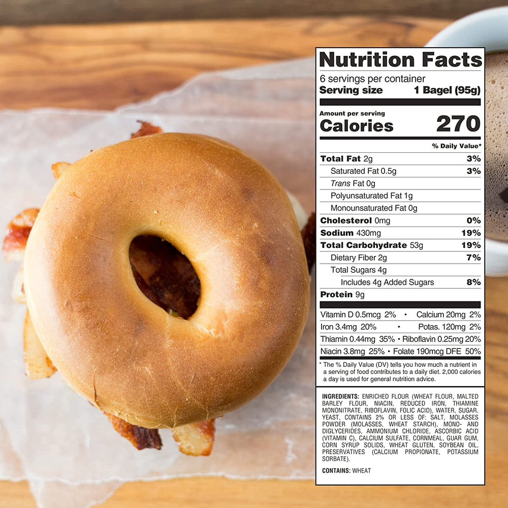 Toufayan Classic Plain Bagel Nutrition Facts