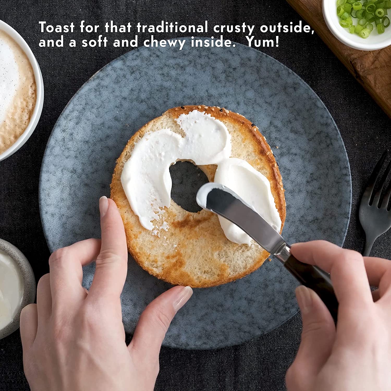 Enjoy your favorite spreads with Toufayan bagels