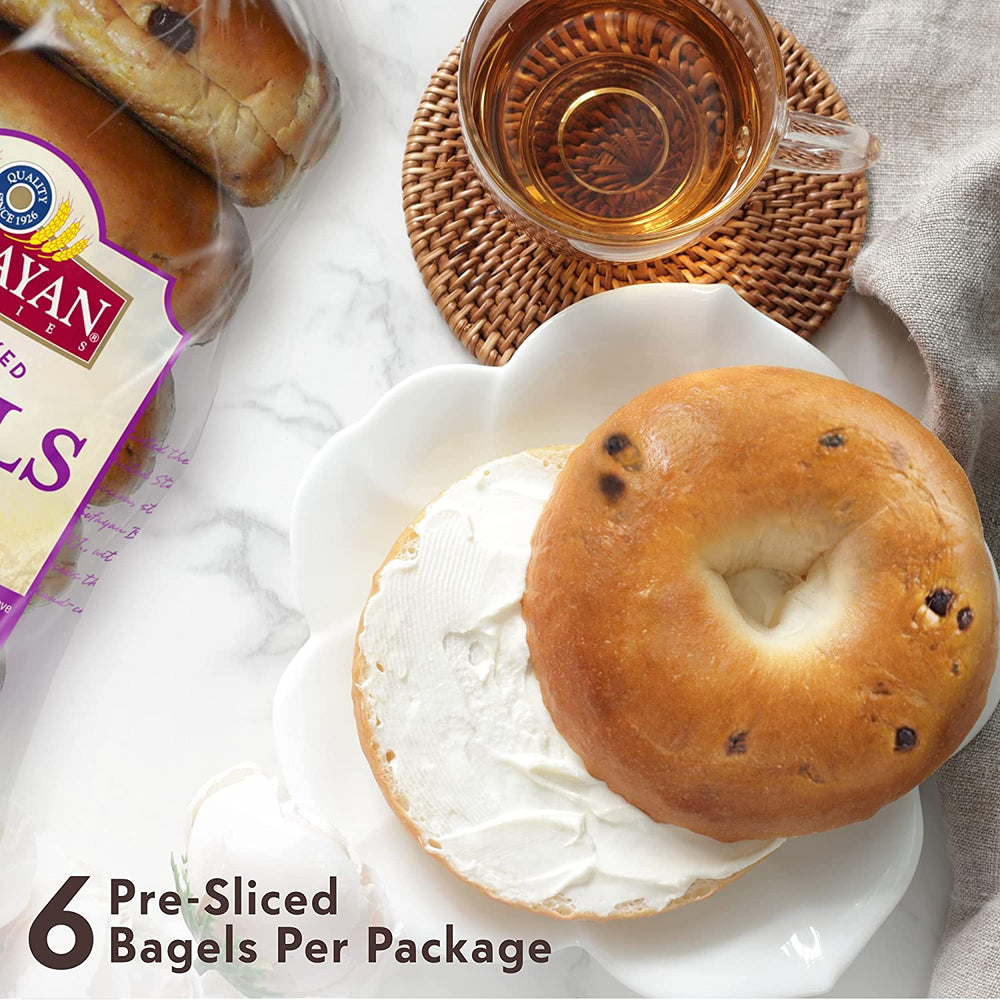 Toufayan Bakeries - Cinnamon Raisin Bagels 20oz 6 Bagels | 10g Protein | 2g Fiber | Naturally Vegan | Cholesterol Free | Dairy Free | Egg Free - 1PaysLess