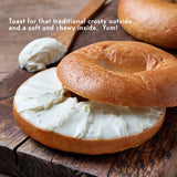 Toufayan Bakeries - Whole Wheat Bagels 20oz 6 Bagels | 12g Protein | 7g Fiber | Naturally Vegan | Cholesterol Free | Dairy Free | Egg Free