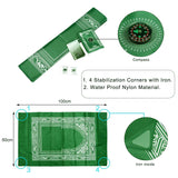 Islamic Muslim Rug Travel Prayer || Mat with compass Pocket Sized Carry Bag Cover 4x5inch || Mat 60x100cm|| Green