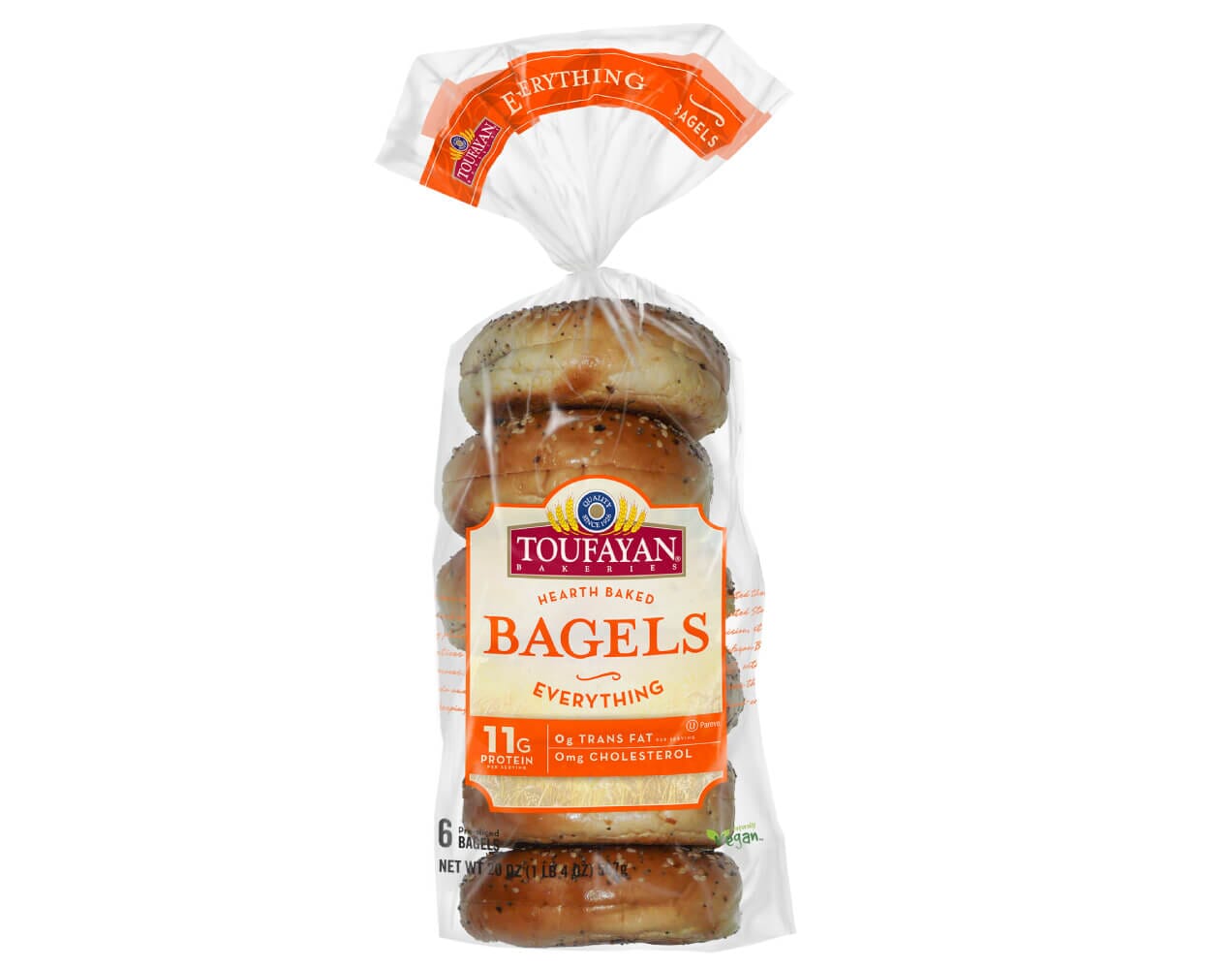 Toufayan Bagels Everything Health Baked 6 Pieces 11G 20oz