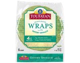 Toufayan Wraps – Savory Spinach 6 COUNT | NET WT. 11 OZ. (312g)