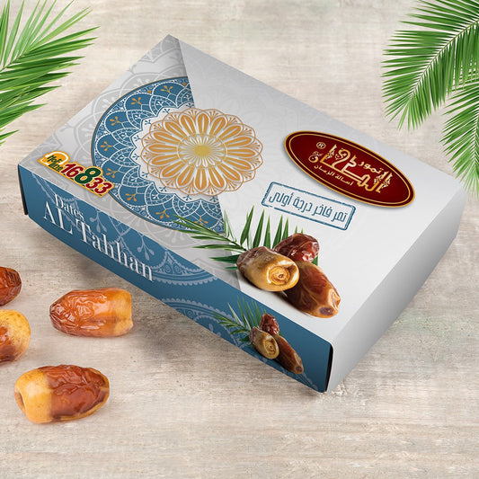 ALTAHAN Dates Semi - Dry, Healthy Dried Fruit for Snacking, NO Added Sugars, Sulfurs or Preservatives, NON-GMO, VEGAN, HALAL & KOSHER, Gluten Free Snacks for Kids & Adults, Large & Plump, Whole Box, 700g