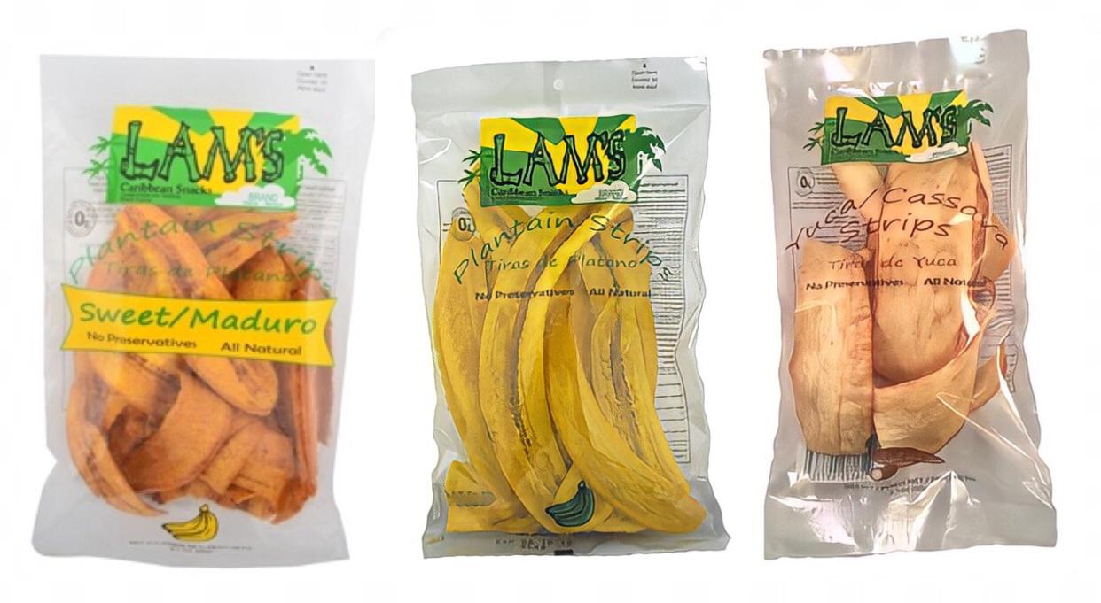 Lam's Plantain chips, banana chips, Sweet || Maduro || Yuca || Cassava strips || Regular Plantain Chips || 2.5 oz - 1PaysLess