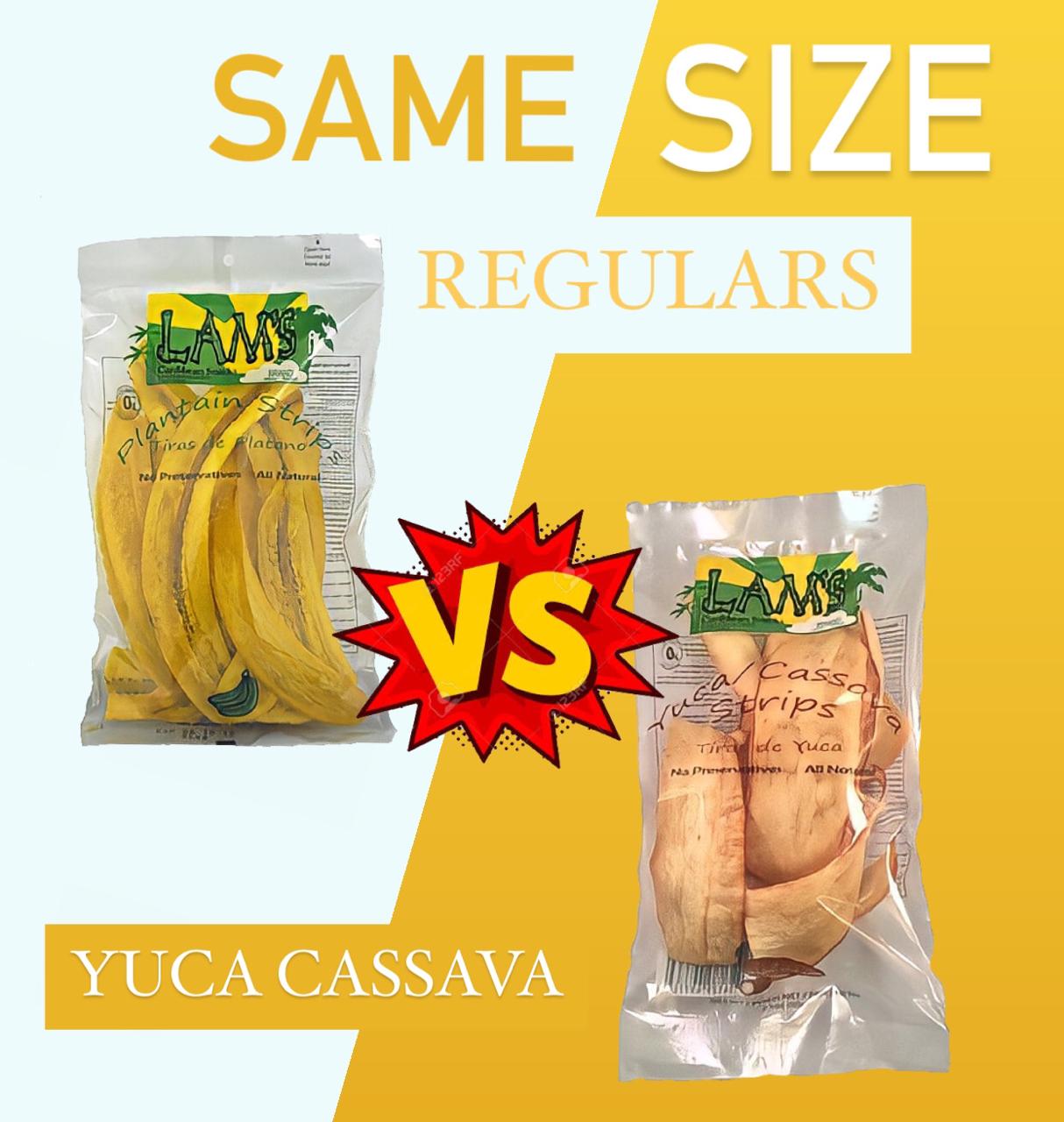 Lam's Plantain chips, banana chips, Sweet || Maduro || Yuca || Cassava strips || Regular Plantain Chips || 2.5 oz - 1PaysLess