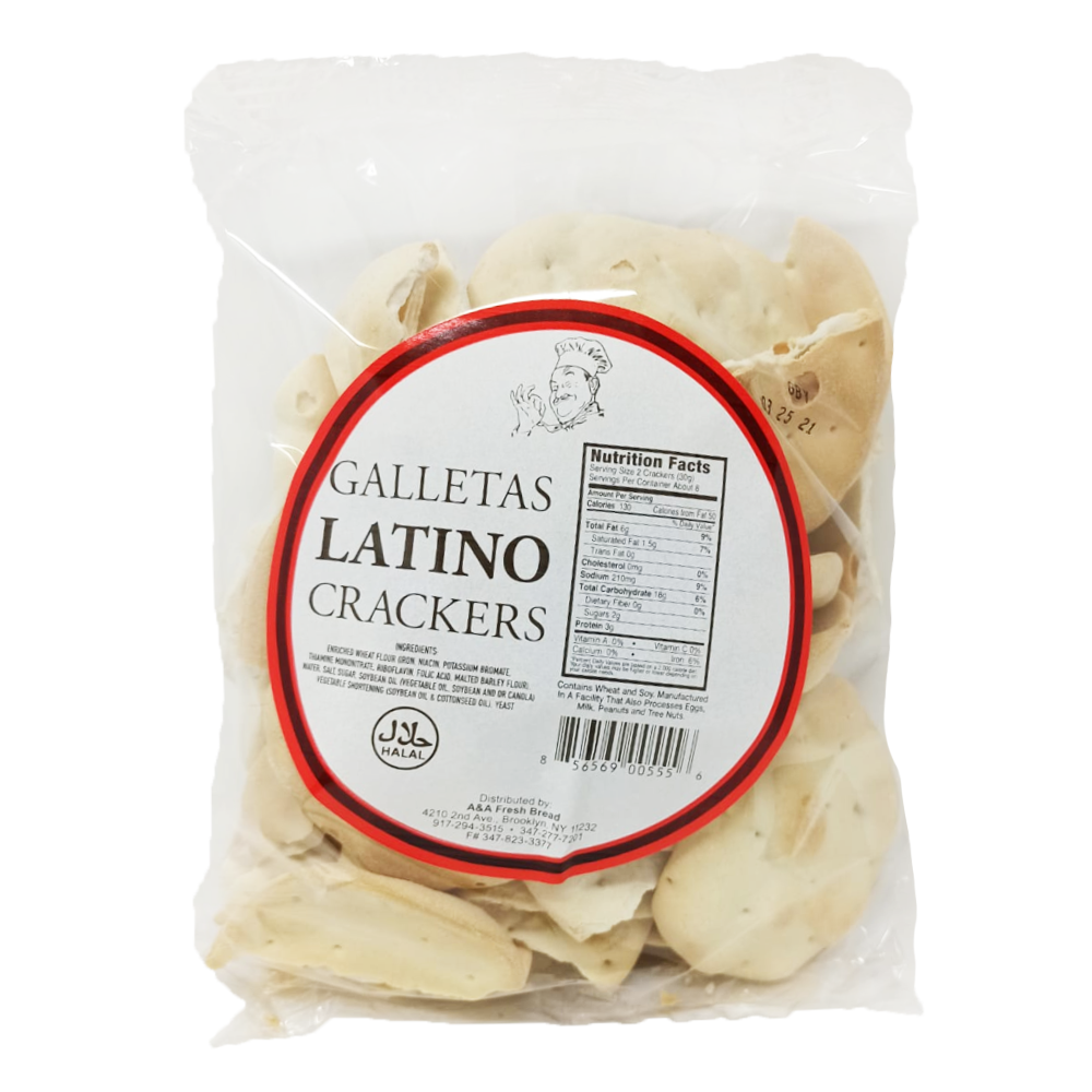 Galletas Latino crackers bread, Halal, Latin crackers cookies, crunchy and delicious taste 2 crackers (258g)