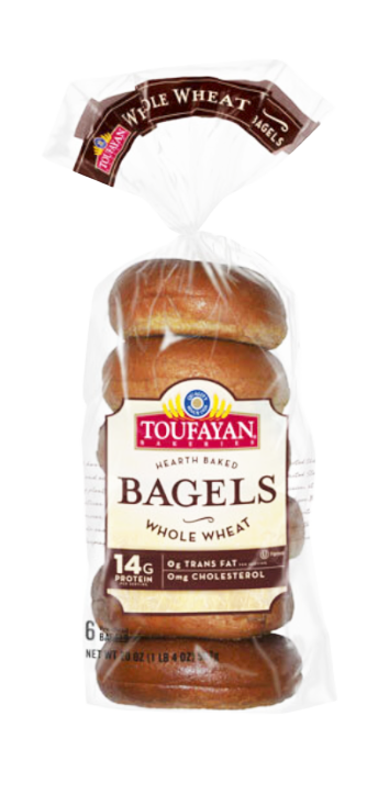 TOUFAYAN Hearth Baked Bagels: 12x20ozx6Bagels